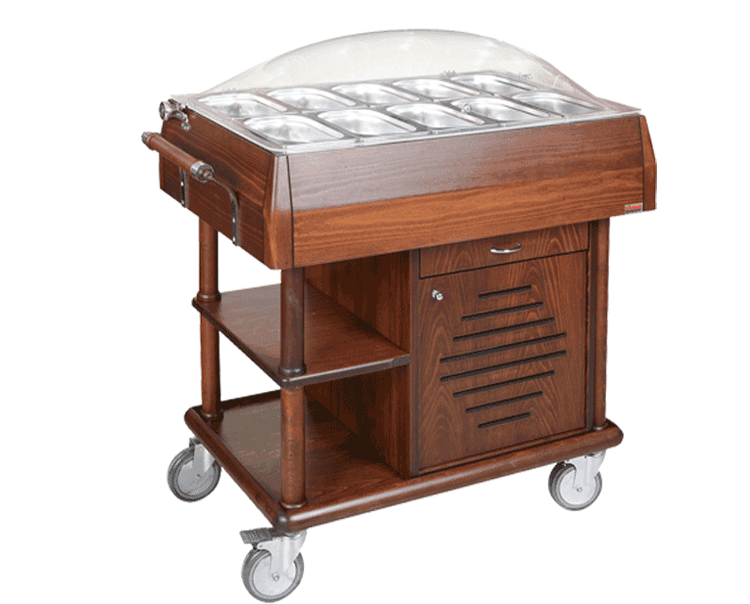 Gheridon aperitive 10 tavi 1/4 GN refrigerat tip 471